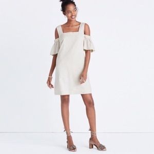 Madewell Off the shoulder pinstripe summer dress